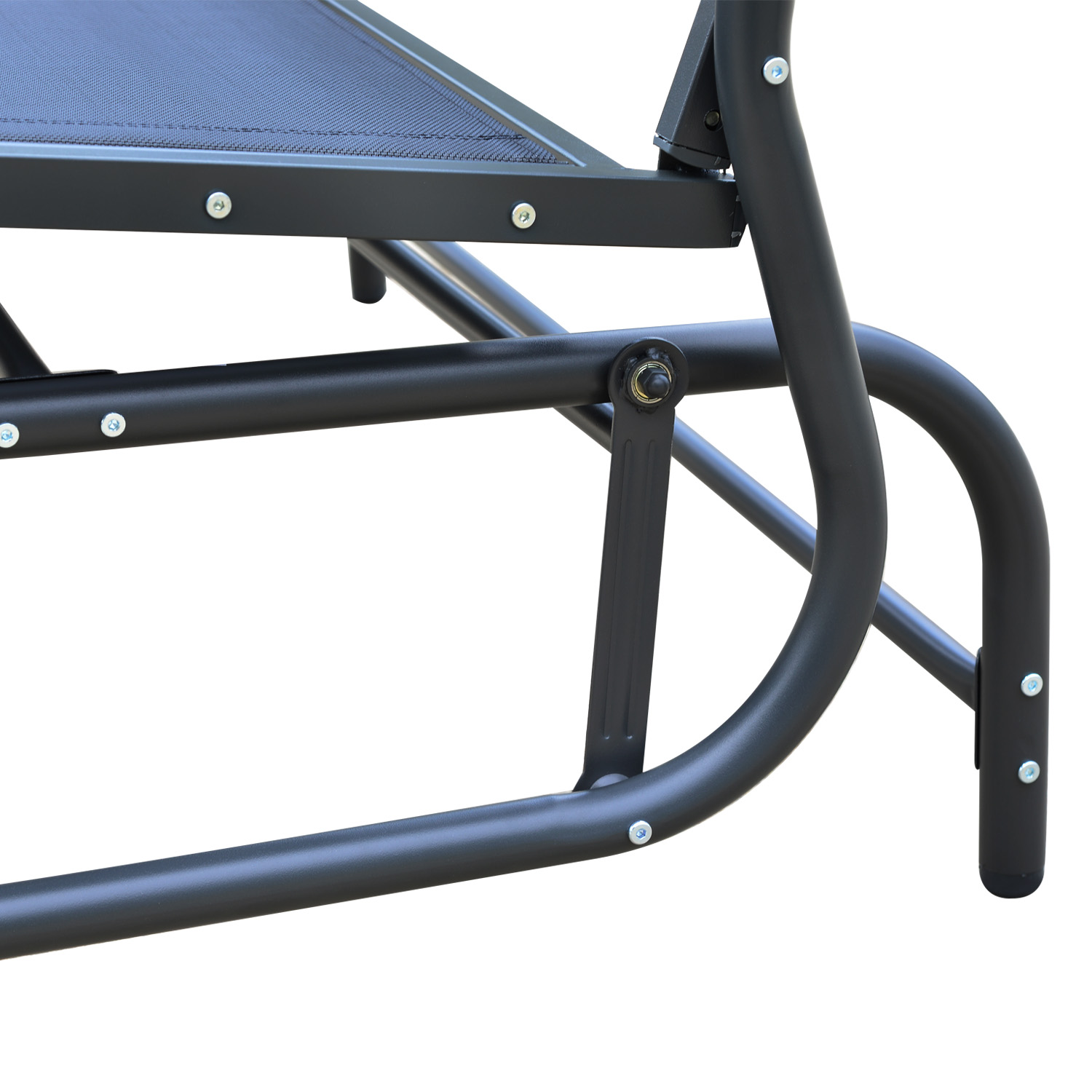 Balancín Silla Oscilante Jardín Patio 2 Plazas Acero Tela Textilene